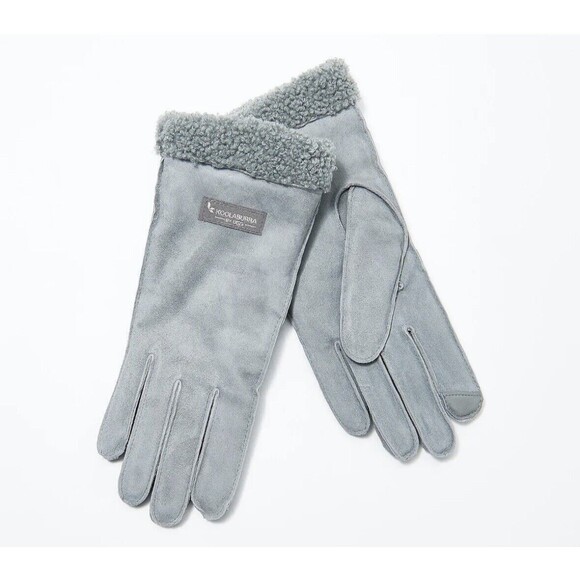 UGG Accessories - NWT Koolaburra by UGG Leather Sherpa Gloves Wild Dove Gray. Medium